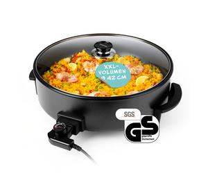 GOURMETmaxx Sartén Multi Eléctrica Sartén de Fiesta XXL Sartén Eléctrica 42cm...