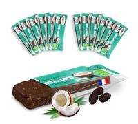 Gourmiz' - 12 x 35gr, barritas energeticas, coco, cacao crudo, dátiles, barritas proteinas sin azucar añadido, sin gluten, vegano, snacks, fruta, frutos secos, protein bar, proteina vegana