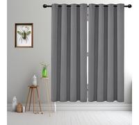 GOUSAILS Opacas Cortinas para 70 x 210 cm Material Ecológico Modernas Cortinas con Ojales Adaptable a Cualquier Espacio para Todo Tipo de Habitaciones, Gris Claro