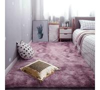 GOUSANG Alfombra Shaggy Salón Grandes 150 x 150 cm Pelo Largo Grande Alfombra Dormitorio Ntemporal Elegante para Salón Dormitorio Baño Sofá Silla Cojín, Rosa Púrpura