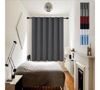 GOUSUN Cortinas Térmicas 120 x 125 cm Oscurecimiento Cortinas Elegantes Cortinas con Ojales Modernas para Salas de Estar de Oficinas, Gris Oscuro