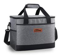 Goutime Enfriador térmico portátil 26L - Bolsa isotérmica para Alimentos, Gran Capacidad, Impermeable y Ligera, para Camping, Barbacoa, Viajes y Actividades al Aire Libre (Gris)