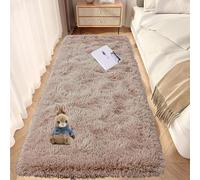 GOUTUI Alfombra de La Habitación 60 x 170 cm Lavables y Antideslizante Alfombras para Salón y Dormitorio Decoraciones Interiores para Salón Dormitorio Baño Pasillo, Beige