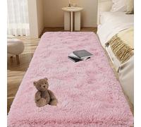 GOUTUI Alfombra de Pelo Largo para Salón 75 x 200 cm Suave Al Tacto Alfombra Mullida para Salón Decoraciones Interiores para Habitación Infantil Dormitorio, Rosa