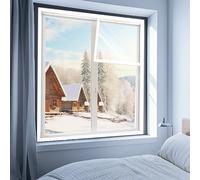 GOUTUI Kit de Película de Aislamiento de Ventana 50 x 90 cm Protección Térmica Película Aislante para Ventana Fácil de Instalar Invierno para Mantener Calor Hogar, Blanco