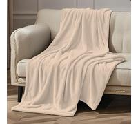 GOUTUI Manta Polar de Franela 200 x 300 cm Suave y Delicada Cálida Manta Suave Poliéster para Toda Estación, Beige
