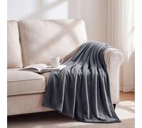 GOUTUI Manta Sofá Manta Polar 190 x 210 cm Super Caliente Colcha Multiusos Ligera y Fácil Cuidado para Sofá, Cama, Viaje, Sala de Estar, Gris Oscuro