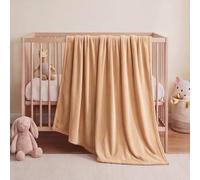 GOUTUI Mantas para Cama 125 x 370 cm Acogedora y Ligera Colcha Multiusos sin Arrugas para Sofá, Manta Fular, Funda de Sofá, Camello