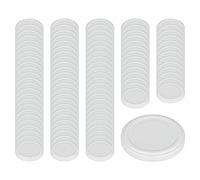 gouveo Juego de 100 tapas de repuesto para tarros de mermelada - TO66 blanco - Tapa de rosca de metal para tarros de cristal y conservas - Tapa Twist-Off (TO66W)