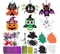 GOUYENG Manualidades de Otoño para Niños,12 Piezas Decoración de Halloween,DIY Otoño Animal,Animales Manualidades Sets,para Carnaval,Mardi Gras,Fiesta Temática,Víspera de Todos los Santos