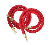 GOUZIBHD 2 Piezas Cuerda de Barandilla,Cuerda de Puntal,Cuerda de Control de Multitudes,Puntalcuerda con Ganchos Pulidos,para Eventos de Alfombra Roja(Size:9ft/274cm,Color:Gancho Dorado)