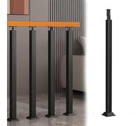 GOUZIBHD Balaustres de escalera negros, husillos cuadrados de barandilla de metal, columna de barandilla de soporte de ángulo ajustable de 270°, para áticos, edificios de oficinas, barandillas de