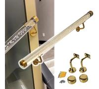 GOUZIBHD Barandilla de Pared,Barras de Seguridad para Escaleras,Antideslizant Pasamanos con Burbujas,Barandilla de Escalera de Acrílico Transparente para Garaje Porche Patio(Size:2.62ft/80cm)