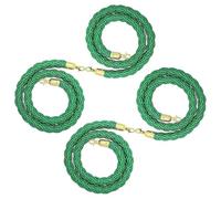 GOUZIBHD Cuerda de Barrera Trenzada,Cuerda de Barandilla,Cuerda de Control de Multitudes con Gancho Dorado,Cuerda de Puntal para Inauguración de Cine,Hotel(Size:8ft/245cm,Color:4 Pack)