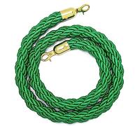 GOUZIBHD Cuerda de Barrera Trenzada,Cuerda de Barandilla,Cuerda de Control de Multitudes con Gancho Dorado,Cuerda de Puntal para Inauguración de Cine,Hotel(Size:8ft/245cm,Color:1 Pack)