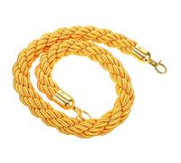 GOUZIBHD Cuerda de Barrera Trenzada,Cuerda de Puntal con Ganchos Dorados,Cuerda Delimitadora,Cuerda de Barandilla para Eventos con Alfombra,Cines(Size:8ft/245cm,Color:1 Pack)