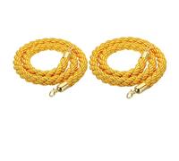 GOUZIBHD Cuerda de Barrera Trenzada,Cuerda de Puntal con Ganchos Dorados,Cuerda Delimitadora,Cuerda de Barandilla para Eventos con Alfombra,Cines(Size:3.3ft/100cm,Color:2 Pack)