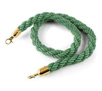 GOUZIBHD Cuerda de Barrera Trenzada,Verde Cuerda de Control de Multitudes,Cuerda de Puntal con Ganchos,Cuerda de Barandilla para Cine,Celebración de Hotel(Size:4ft/120cm,Color:Gancho Dorado)