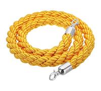 GOUZIBHD Cuerda de Puntal con Gancho,Cuerda de Control de Multitudes,Cuerda de Cáñamo Trenzada,Cuerda de Barrera,Cuerda de Barandilla para Clubes,Hoteles,Hospitales(Size:3ft/90cm,Color:Silver Hook)