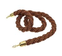 GOUZIBHD Cuerda de Puntal,Cuerda de Barrera de Cola Trenzada para Clubes,Hoteles,Bancos,Hospitales,Cuerda de Control de Multitudes,Cuerda Barrera con Ganchos Chapados en Oro(Size:8ft/245cm)