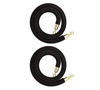 GOUZIBHD Cuerda de Puntal,Terciopelo Puntal Cuerda con Ganchos Dorados,Cuerda de Control de Multitudes,Cuerda de Barrera para Decoración de Eventos,Banquetes,Fiestas(Size:3ft/90cm,Color:2 Pcs)