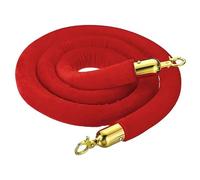 GOUZIBHD Cuerda para barrera, cuerda de control de multitudes, cuerda para cuerda de terciopelo con ganchos dorados, para cine, fiestas, hoteles, restaurantes (tamaño: 120 cm)