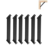 GOUZIBHD Escuadra Interna a 45 Grados para Pérgolas,Conector de Refuerzo de Alta Resistencia,Soporte de Refuerzo a 45 Grados,Escuadra de Esquina Negra a 45 Grados para Casas en Árboles(Size:6 Pack)