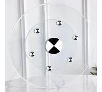 GOUZIBHD Mesa de Comedor Giratoria de Vidrio Lazy Susan Sistema de Asistencia Giratoria, Giro Suave Silencioso, Bandeja Giratoria de 360°, Bandeja Giratoria para Banquetes Familiares(Size:90cm/36in)