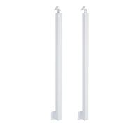 GOUZIBHD Paquete de 2 Barandilla Escalera de Montaje Lateral,Pasamanos de Metal Ajustables de 270 ° con Base de Soporte Plano,Barandilla de Escalera para Cubierta,Escalones,Jardín(Size:90cm/35.4in)