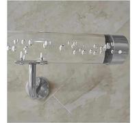 GOUZIBHD Pasamanos de Escalera de Acrílico Transparente Barandilla de Entrada Pasamanos de Pared con Accesorios,50-140cm,para Personas Mayores con Discapacidad(Size:4ft/120cm,Color:Soporte Plateado)
