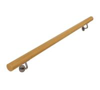 GOUZIBHD Pasamanos de Madera Maciza Interiores, Barandilla Montada en La Pared, Barra de Apoyo con Soporte de Metal, Barra de Soporte Antideslizante, Barandilla para Hogar Garaje(Size:80cm/2.62ft)
