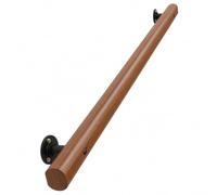 GOUZIBHD Pasamanos de Madera para Montaje en Pared con Soportes Metálicos,Barandilla de Escalera de Instalación Flexible para Pasillos Áticos,Barandilla de Soporte Antideslizante(Size:80 cm/2.62 ft)