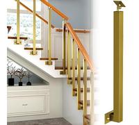 GOUZIBHD Poste de Barandilla de Escalera,Pasamanos de Escalera,Barandilla Escalera Cuadrados con Soporte de Ángulo Plano Y Ajustable de 270°,para Escalones de Terraza y Balcón(Size:85cm/33.5in)