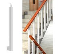 GOUZIBHD Postes cuadrados de balaustre de escalera: husillos de barandilla de metal ajustables de 270° con kit de tornillos de base de soporte plano, postes de barandilla de hierro para escalera y