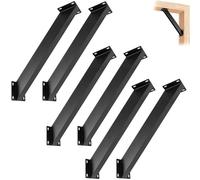 GOUZIBHD Soporte de ángulo de 45 grados, kit de soporte de conector resistente, soporte de poste de soporte de estructuras de madera, soporte de ángulo de haz para porches (tamaño: 6 unidades)