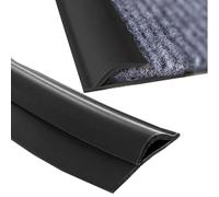 GOUZIBHD Tira Divisoria de Puerta de Piso,Banda de Umbral,Perfil de Transición,Tira de Transición de Suelo con Una Altura Inferior A 5mm,para Laminado y Alfombra(Size:9.84ft/300cm,Color:Negro)