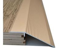 GOUZIBHD Tiras de transición de suelo de aluminio, perfil de compensación cortable, perfil de transición, transición de umbral de alfombra, tira separadora para alfombra/madera/baldosas, perfil de