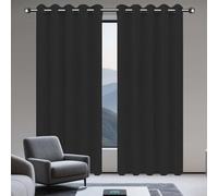 GOUZOO Cortinas 210 x 310 cm Opaca Termica Isolante Tende per Interni Tende Moderne per Il Soggiorno e La Camera, Negro