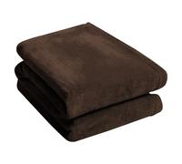 GOUZOO Manta para Sofá 140 x 200 cm Cálida Manta de Franela Extra Suave Lavables Máquina para Sofá y Estar, marrón