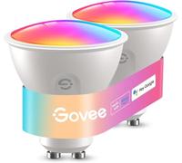 Govee Bombilla Inteligente GU10, Bombilla LED GU10 WiFi RGBWW Compatible con Matter, Alexa y Google Home, Lampara LED 400LM 16 Millones de Colores Regulable Sincronización de Música, Paquete de 2
