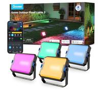 Govee Faros LED Exteriores 2, RGBIC Faros Exteriores con Luz Blanca Fría y Cálida, Funciona con Alexa, Google Home, Matter, 50+ Escenas, Impermeables IP66 Foco para Jardín y Patio, 4pcs