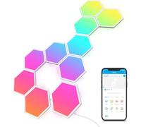 Govee Glide Hexa Light Panels, Luces LED Inteligentes de Pared Hexágono | Wi-Fi RGBIC, Funciona con Alexa y Google Assistant, Para Sala de Estar y Gaming Room, 10 Piezas