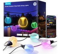 Govee Guirnalda de Luces Para Exteriores, 15m, RGBWIC Regulable, 16 Millones de Colores y 111 Modos de Escena, 80lm por LED, 25 000 Horas de Vida útil, Compatible con Alexa, Google Assistant y Matter