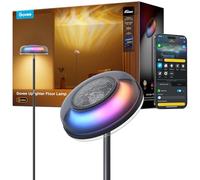 Govee Lampara de Pie de Tres Zonas Independientes RGBIC, Lámpara de Pie con Iluminación Ondulada, Compatible con Matter y Alexa, 80+ Modos de Escena, 1000lm, 2700-6500K, Ideal para Salon y Dormitorio