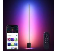 Govee Lámpara de Pie Pro, Lámpara LED RGBIC de 2100 Lúmenes con Altavoz Bluetooth y Ruido Blanco, Funciona con Alexa, 16 Millones de Colores, Sincronización de Música, Para Salón, Negro