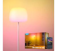 Govee Lantern Lámpara de Pie LED, RGBICWW Lámpara con Iluminación Halo | 100 Escenas, Regulable 1000K-10000K y 1400lm, Matter y Alexa Compatible, 160cm Luce para Salón y Dormitorio, Blanca