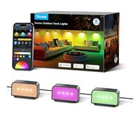 Govee Luces Exterior de Cerca, Luces para Vallas RGBIC con Luz Blanca, Luces Led Exterior Inteligentes IP65, Funcionan con Alexa y Matter, para Valla, Patio, Jardín, 6 paquetes