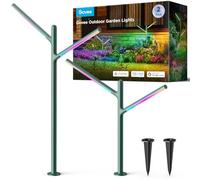 Govee Luz LED para Jardín Exteriores, RGBWWIC Lámpara de Metal Impermeable IP66, Altura Personalizable, 16 Millones de Colores, 64 Escenas, Alexa Matter Compatible, Jardín Camino Césped Decor, 2pcs