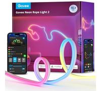 Govee Neon Rope Light 2, RGBIC Tira LED 5m con Bende Clips, Funciona con Matter, Alexa y Google Assistant, Mapeado de Formas, Efectos de iluminación DIY, Luces LED para decoración de paredes, Blanco
