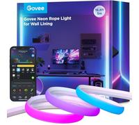 Govee Neon Tira LED para Cenefa, 5M RGBIC Luces LED de Luz para Líneas y Esquinas de Pared, Compatible con Matter, Sinc de Música, Cortable, para Sala de estar, Sala de Juegos, Dormitorio, Corredor